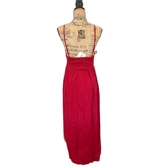 REBELLION AGAIN maxi dress burgundy size SMALL new - Picture 7 of 13